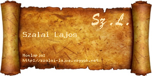 Szalai Lajos névjegykártya