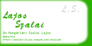 lajos szalai business card